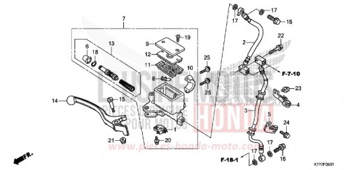 FRONT BRAKE MASTER CYLINDER (SH125AD/SH150AD) SH125ADH de 2017